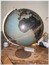 Nautical Steel Chalk Globe by Denoyer Geppert Co