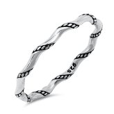 Bali Rope Knot Sterling Silver Ring