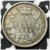 1871 Canadian Silver Dime