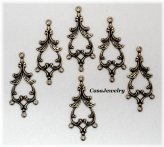 Gold Filigree Chandelier Rings - Set of 6 Pieces