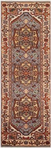 Heriz Serapi Geometric Wool Runner