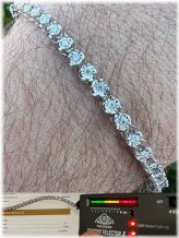 Sparkling Silver Bracelet with Illusion Set Moissanite Stones