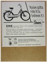 Retro Vespa Print - 1969 Vintage Moped Ad