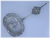 Dutch Silver Floral Serving Spoon, 1887