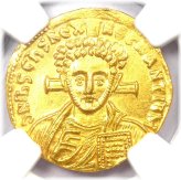 Justinian II Gold AV Solidus Coin - 705 AD