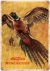 Winchester Pheasant Metal Sign - Vintage Reproduction