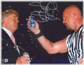 Legends Collide: Stone Cold Steve Austin and Donald Trump Signed Photo