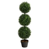Boxwood Triple Ball Topiary Artificial Tree