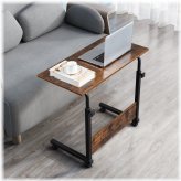 Rolling Height-Adjustable Bedside Desk for Laptops and Computers