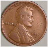 Vintage 1919 D Lincoln Wheat Penny