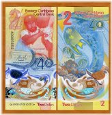 Eastern East Caribbean Commemorative Polymer Banknote - $2 AB-Prefix 2023 UNC