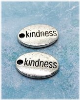 Antique Silver Kindness Word Charms Pendants