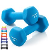 Hex Weights Set - Neoprene Coated Dumbbells for Strength Training and Workouts