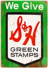 Green Stamp Metal Sign - Vintage Reproduction