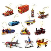 Retro Tin Toy Ornaments