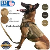 Tactical K9 Vest and Leash Set