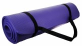 Purple Zen Mat with Carrying Strap - Extra Thick for Comfortable Yoga and Pilates Practice