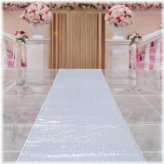 Shimmering Silver Sequin Floor Runner