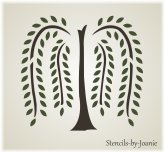 Willow Tree Folk Art Stencil