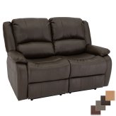 Chestnut Double Recliner Sofa by RecPro Charles