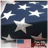 Embroidered Stars American Flag - Large, Heavy-Duty 8x12FT US Flag