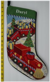 Festive Needlepoint Personalized Christmas Stocking