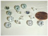 Vintage Round Rhinestone Gems with Genuine Cubic Zirconia