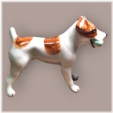 Playful Jack Russell Porcelain Miniature Figurine