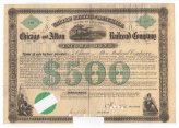 Chicago and Alton Railroad Company Income Bond - Samuel Tilden (1862)