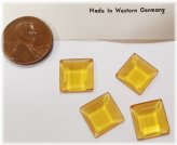 Golden Square Glass Cabochons