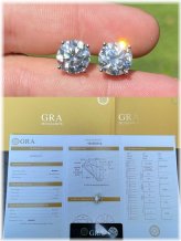 Dazzling Moissanite Solitaire Stud Earrings