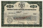 Vintage Green Miehle-Goss-Dexter Stock Certificate