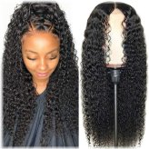 Curly Brazilian Human Hair Lace Front Wig - Long and Natural