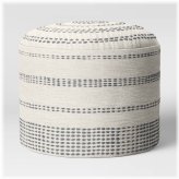 Neutral Textured Darien Pouf