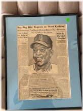 Nostalgic Legends: 1959 Willie Mays Sporting News Framed Art