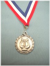 Silver Patriot Lyre with Neck Drape Set