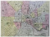 Baltimore Maryland 1894 Hand-Colored City Plan