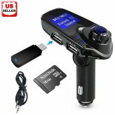 RoadTunes Wireless Car Adapter with USB Charging and FM Radio