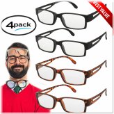 SquareFrame Readers Pack for Men and Women - Classic Style