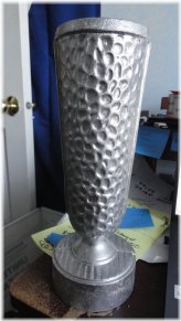 Aluminum Memorial Vase - 10-1/2" x 4