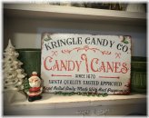 Kringle Candy Co Candy Canes Vintage Metal Sign