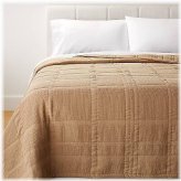Waffle Matelasse Camel Quilt