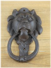 Rustic Lion Head Door Knocker