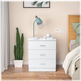 Tri-Drawer Wooden Nightstand: A Chic Addition to Your Bedroom Decor