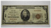 Ballston Spa NY $20 1929 National Banknote