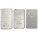 Pure Platinum Ingots - Authentic Secondary Market Bars - 1 oz - 999.5 Purity