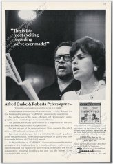 Carousel Record Release Vintage Print Ad featuring Alfred Drake and Roberta Peters (1962)