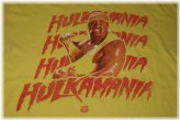 Retro Wrestling Legend T-Shirt - Hulk Hogan "Hulkamania" (XL) - Yellow