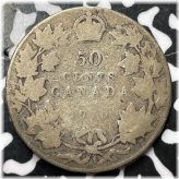 Vintage Canadian Silver Half Dollar