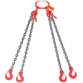 Durable Quad Leg Lifting Chain with Grab Hooks